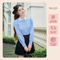 Áo Sơ Mi Bae Chic Dài Tay Cổ Sen Công Sở Phong Cách Over Size AB62