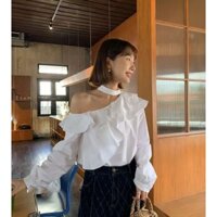 Áo Sơ Mi Bèo Lệch Vai Tiểu Thư Hàng Quảng Châu AP219