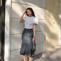 Áo sơ mi bèo tay phồng
