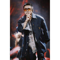 Áo Sơ Mi Bò Nam Local Hoạ Tiết Vân Mono Thêu Full Cây Túi Hộp Gam Màu Xanh Denim Vải Bò Hàng QC