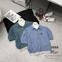 Áo sơ mi bò nữ pha zen hàng xuân hè 2025 size SM #HL-1698