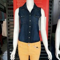 Áo sơ mi bò sát nách VNXK