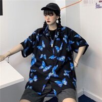 Áo sơ mi bướm 3D form thụng ống tay rộng Unisex