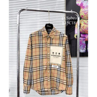 Áo Sơ Mi Burberry Cao Cấp , Áo Sơ Mi BBR Kẻ Caro, Áo Sơ Mi Nam Nữ Unisex Hotrend 2024