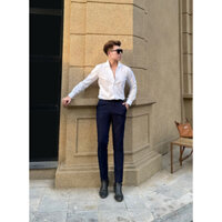 Áo Sơ Mi Button-Down Cổ Y Chất Liệu Vải Chống Nhăn Form Slimfit Hàn Quốc