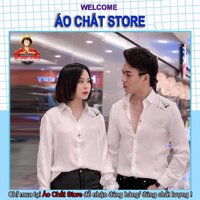 Áo Sơ Mi Cặp Đôi Lover Cao Cấp  Áo Đôi Nam Nữ Đẹp C37 - S 35-44KG FORM NỮ - Hình 2 Chiếc Lá