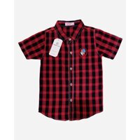 Áo sơ mi caro đỏ đen DK