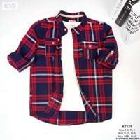 Áo sơ mi caro đỏ tay dài B2kid 1984