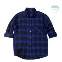 ÁO SƠ MI CARO NAM NỮ - XANH DƯƠNG,3XL