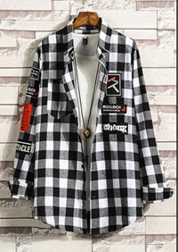 Áo Sơ Mi Caro Unisex 4Young - Xám - XL