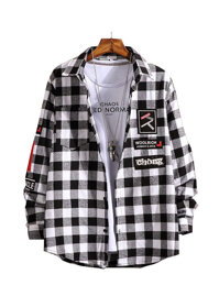 Áo sơ mi caro Unisex nam nữ form rộng mẫu mới - MT01 - Xám - XL