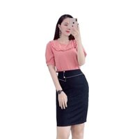 Áo Sơ Mi Chấm Bi Nữ - Áo Kiểu Cổ Bèo