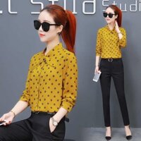 Áo sơ mi chấm bi