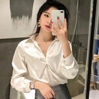 Áo Sơ Mi Chiffon Cổ Chữ v Thời Trang Thu Đông