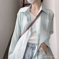 Áo sơ mi chống nắng mỏng cho phụ nữ, áo khoác cardigan mới cho phụ nữ nhỏ nhắn