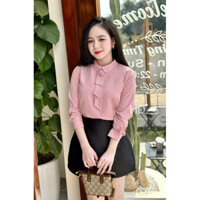 Áo sơ mi cổ bẻ, áo sơ mi đính hoa, áo dài tay vải cao cấp, áo công sở, áo thiết kế