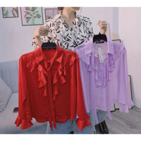 ÁO SƠ MI CỔ BÈO VẢI VOAN