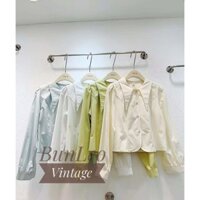 Áo sơ mi cổ cách điệu kiểu dáng độc đáo phong cách Pháp - Mẫu A15 - (HÀNG LOẠI 1: Xanh dương, Xanh nõn chuối, trắng, be)