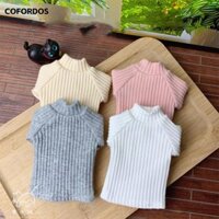 Áo sơ mi cổ cao thanh lịch COFORDOS, mặc thường ngày Áo len dệt kim thanh lịch, Phụ kiện DIY Quần jean ống rộng Mini dễ thương cho búp bê 1 / 4 1 / 6 BJD 30 / 45cm