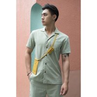 Áo sơ mi cổ danton chất liệu linen cực mát thương hiệu REO Concept