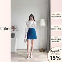 Áo sơ mi cổ đức can vai basic Calie House AS064