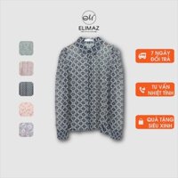 Áo Sơ Mi Cổ Đức dài tay Elimaz Nhún Bèo Vai Tôn Vẻ Thanh Lịch Và Che Khuyết Điểm EA25.003