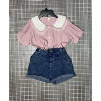 ÁO Sơ mi cổ sen 2 lá trắng 15-25kg
