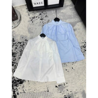 Áo sơ mi cổ tàu mí viền ren DUANINHHIEP