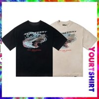 Áo Sơ Mi Cổ Tròn Áo Sơ Mi Vintage Dạo Phố Hàn Quốc Giặt Và Mặc Cổ Tròn In Hình Cá Mập Tay Ngắn Plus Kích Thước Cotton Cặp Đôi Áo Sơ Mi Graphic Tee Áo Thun Unisex Quá Khổ Áo Thun