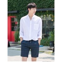Áo Sơ Mi Cổ Trụ Hàn Quốc Unisex