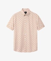 Áo Sơ Mi Cộc Tay Màu Cam, Hoạ Tiết Trendy, Kháng Khuẩn, Bền Màu 8SMCH425CAM