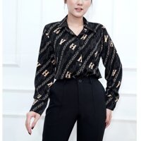 Áo Sơ Mi Công Sở Cột Eo Hoạ Tiết Thanh Lịch - Thời Trang Công Sở Đẹp Cho Phái Nữ 3A31