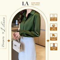 Áo Sơ Mi Công Sở Lụa Trơn Màu Basic Sang Trọng Hàng Thiết Kế Liliana Clothes