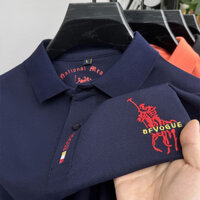 Áo Sơ Mi Công Sở Mùa Thu Nam Dài Tay Áo Thun Thêu Ve Áo Size Lớn Áo Sơ Mi POLO Hợp Thời Trang Màu Trơn Nam Hàng Đầu Phong Cách Mới 3.4