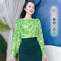 Áo sơ mi công sở nữ freesize tay dài kiểu vạt bèo milk tea CHUU A1735