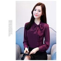 Áo sơ mi công sở ❣️FREESHIP❣️Áo Kiểu Thắt Nơ Sang Chảnh- Hàng thiết kế chuẩn [ao nu dep]