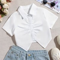 áo sơ mi croptop kiểu