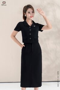 Áo sơ mi croptop phối túi giả 25S17AKG14117-2