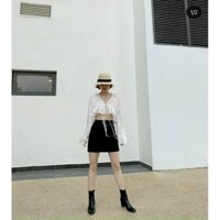 ÁO SƠ MI CROPTOP
