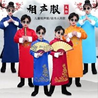 Áo Sơ Mi Dài Người Kể Chuyện Crossteller Cộng Hòa Trung Quốc Bé Trai Trẻ Em Trình Diễn Trang Phục Hiệu Suất Trang Phục 1.9 Dài Pháo Cộng Hòa Trung Hoa Trang Phục Bé Gái