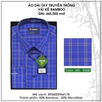 Áo sơ mi, dài tay bamboo, dáng slim fit, Vĩnh Tiến, G551