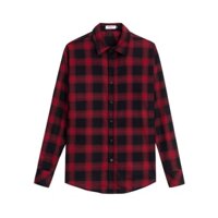 Áo sơ mi dài tay flannel đỏ đen cotton nam KAYLOR