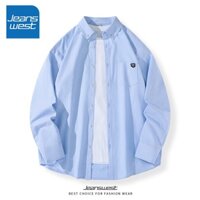 Áo sơ mi dài tay nam áo sơ mi Oxford vải cotton cảm giác mùa thu, áo khoác phong cách trẻ trung, thoải mái, sang trọng