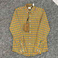 Áo sơ mi dài tay Nam Nữ Burberry Nâu kẻ sọc nhỏ chống nhăn LA on web