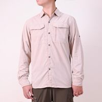 ÁO SƠ MI DÀI TAY NHANH KHÔ - MÃ K85 - MÀU BE (XL, Be)