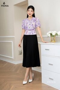 Áo sơ mi dáng bo gấu, cổ tim may chồng, kẹp bèo