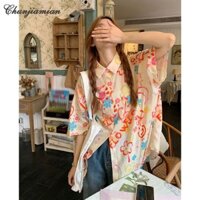 Áo sơ mi dáng rộng in hoa ngọt ngào cho bộ sưu tập mùa hè dành cho nữ