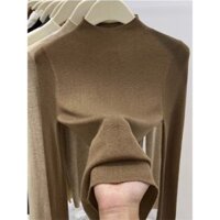 Áo Sơ Mi Đáy Mỏng Nửa Cổ Rùa Áo Len Phong Cách Mới Áo Chui Đầu Áo Len Nữ Mềm Mại Sáp Thu Đông Trung Thu 2025 Bên Trong Trận Đấu