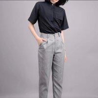 Áo sơ mi đen Madelen by Len