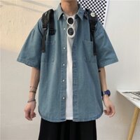 Áo sơ mi Denim tay ngắn cho nam